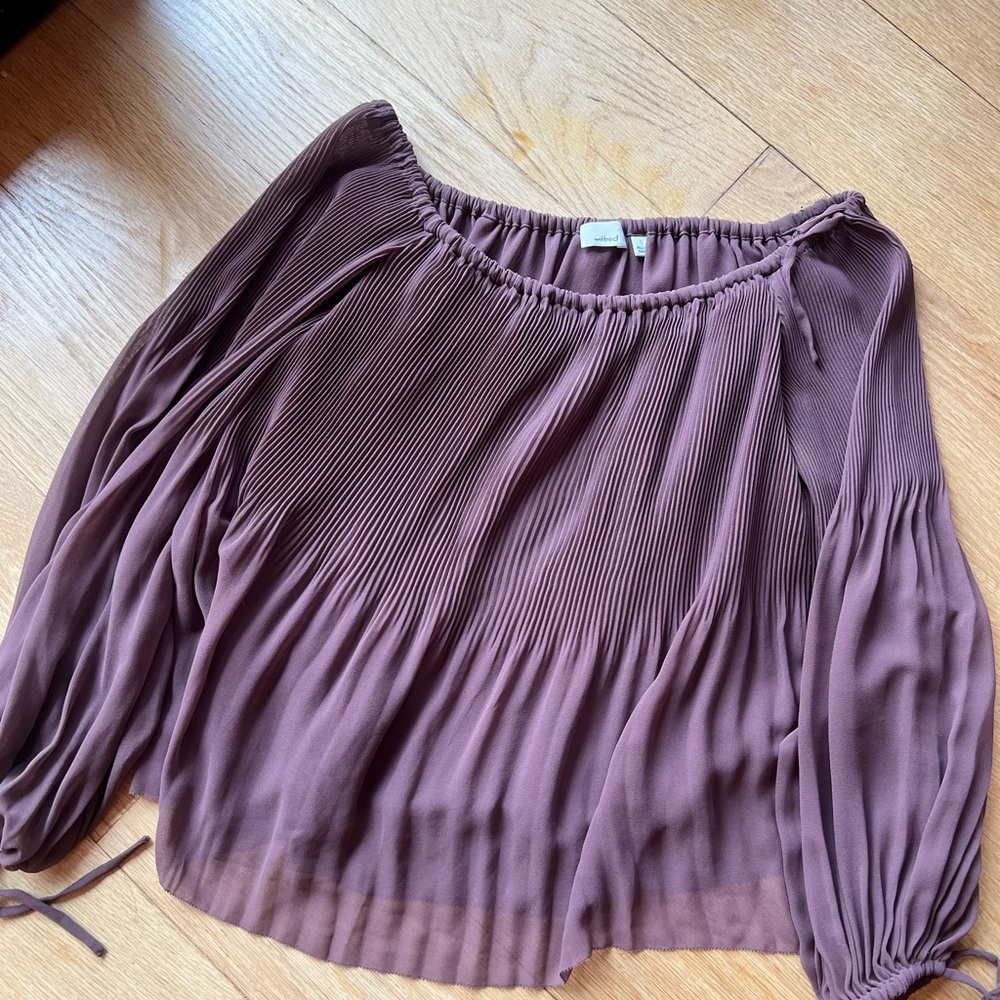 Wilfred Pleated Off-Shoulder Blouse - Mauve